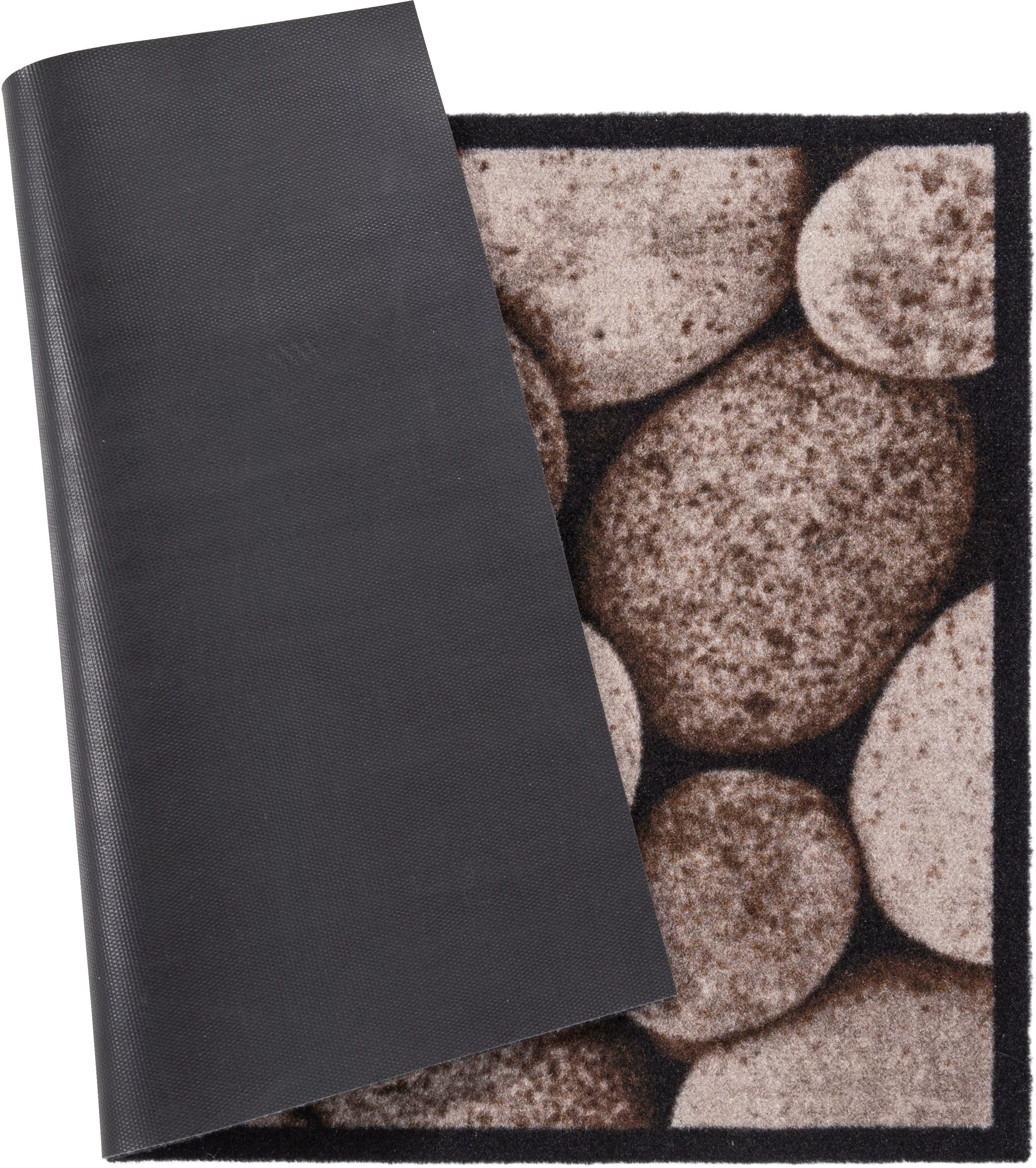 HOMCOM Fußmatte Stones Taupe 70 x 50  x 0,5 cm günstig online kaufen