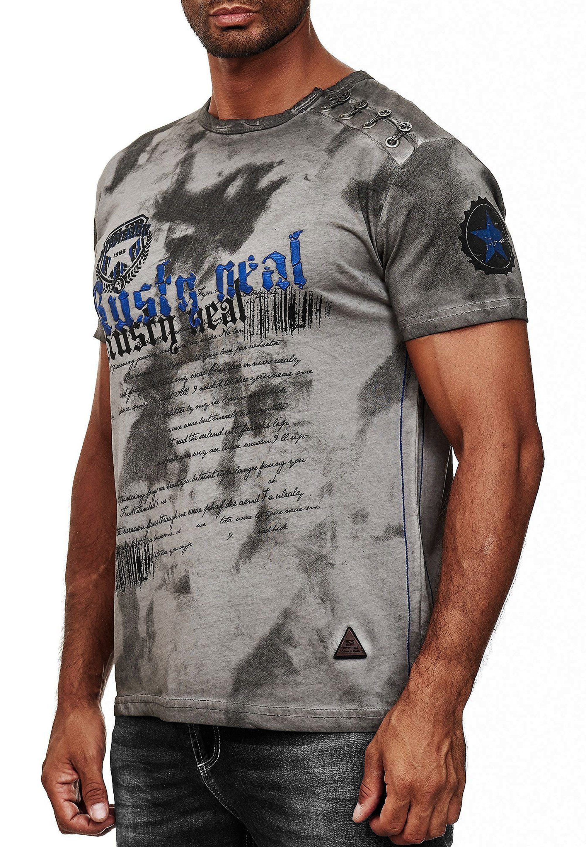 R-NEAL T-Shirt Herren T-Shirt Verwaschen mit günstig online kaufen