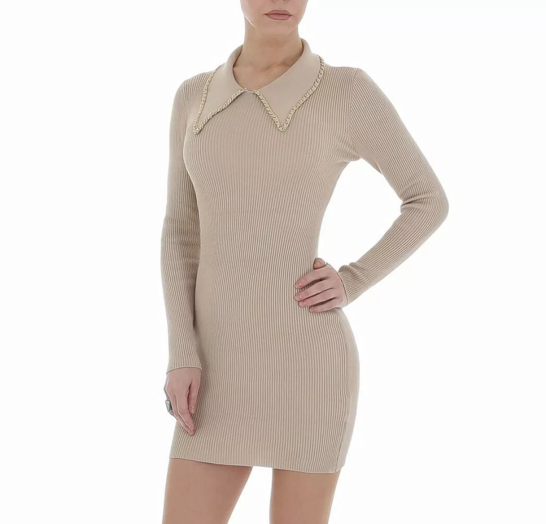 Ital-Design Strickkleid Damen Party & Clubwear Kette Stretch Strickoptik Co günstig online kaufen