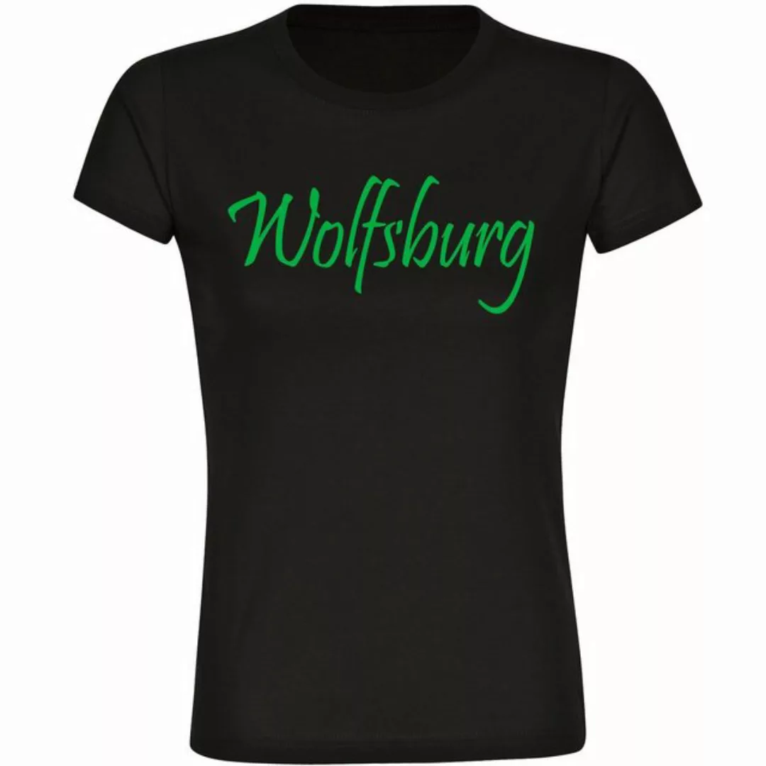multifanshop T-Shirt Damen Wolfsburg - Schriftzug - Frauen günstig online kaufen
