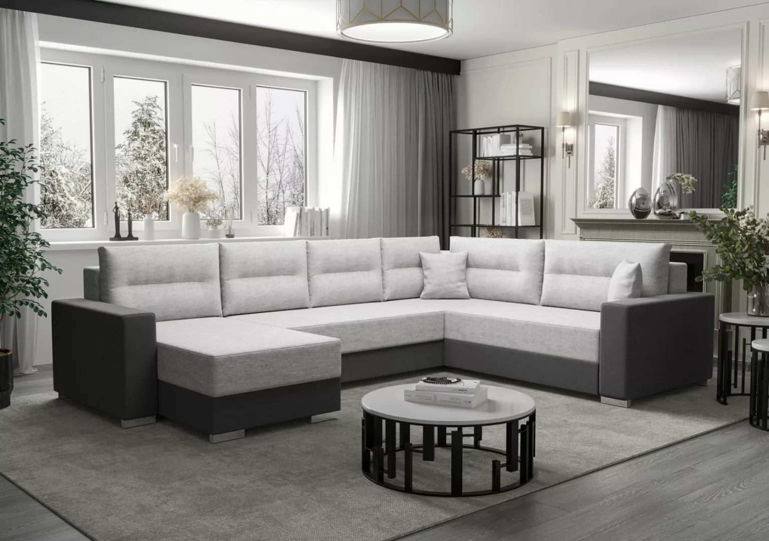 ALTDECOR Wohnlandschaft GERDI-3, Couch mit Schlaffunktion, Wohnzimmer - Eck günstig online kaufen