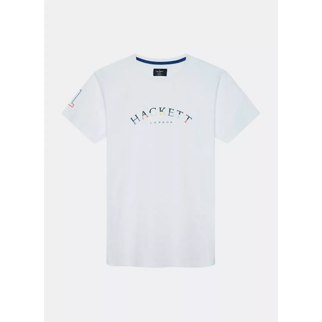 Hackett Color Logo Kurzärmeliges T-shirt M White günstig online kaufen