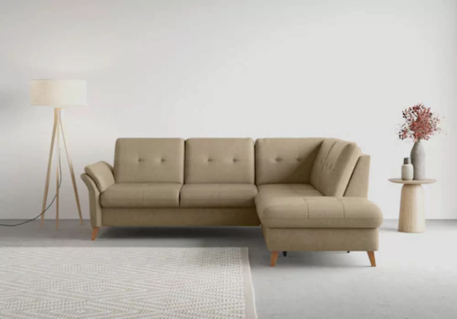 sit&more Ecksofa »Göteborg«, inkl. Sitztiefenverstellung, wahlweise mit Bet günstig online kaufen