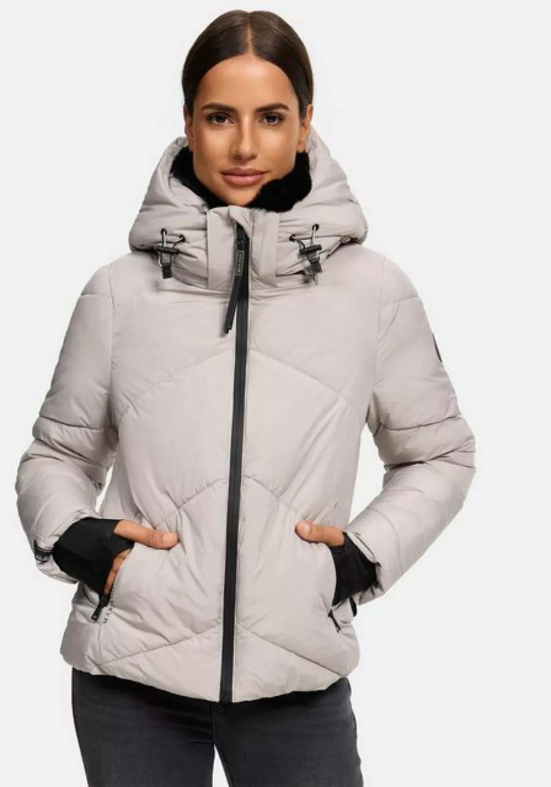 Marikoo Winterjacke "Simaraa", mit abnehmbarem Kunstfellkragen günstig online kaufen