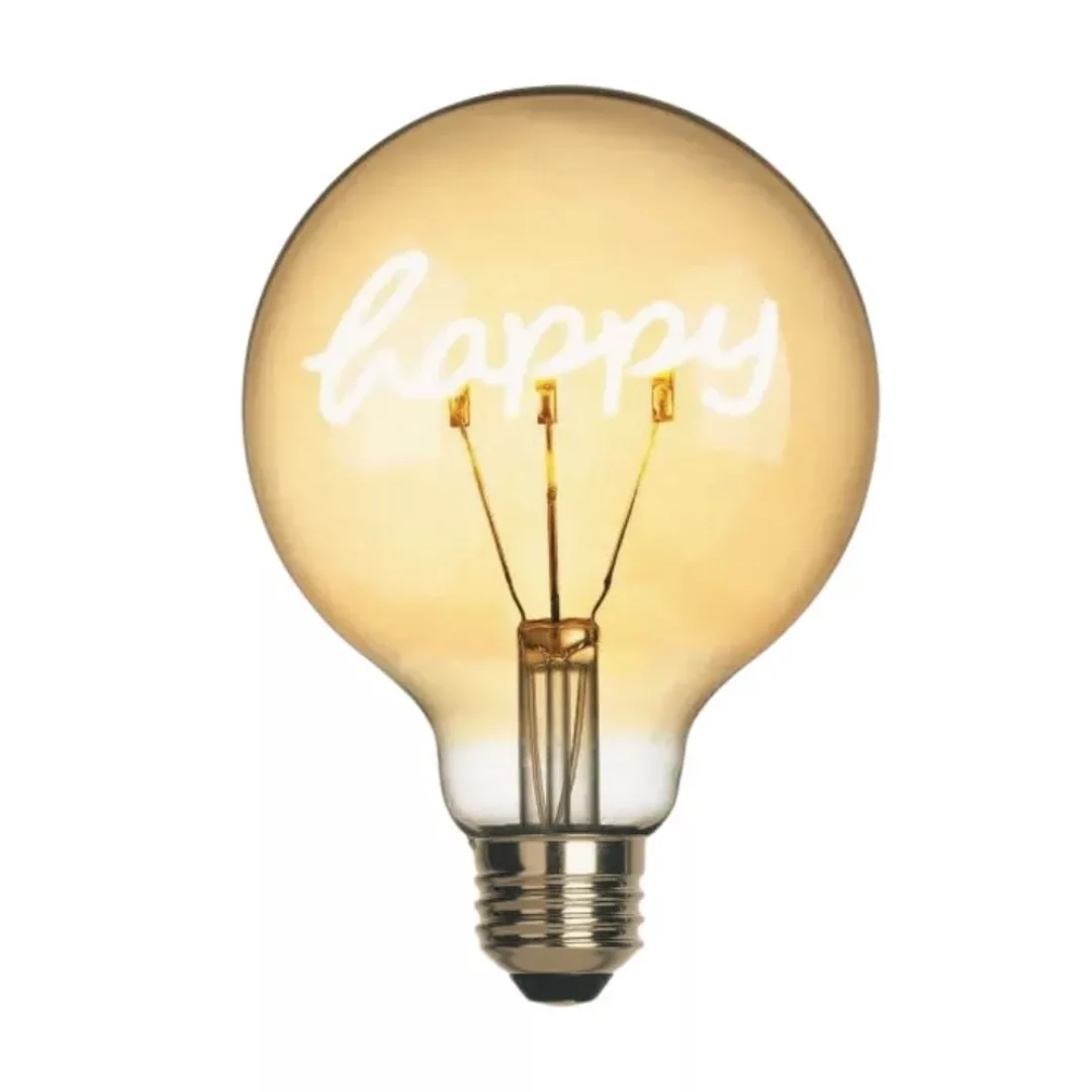 LED Leuchtmittel Happy E27 Globe - G95 in Transparent 1,5W 70lm günstig online kaufen