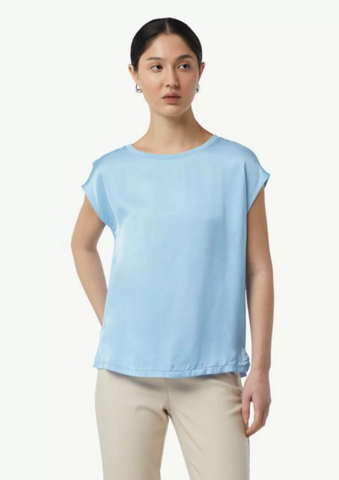 Comma Shirttop Blusenshirt mit Satin-Front günstig online kaufen