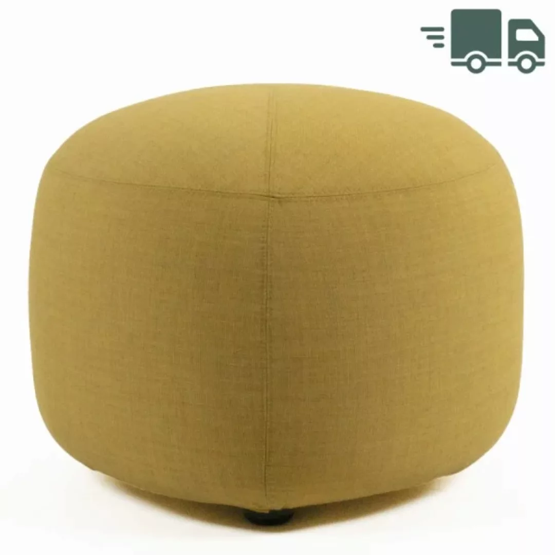 lapalma KIPU D01 Pouf | Sitzhocker | Bezug Canvas gelb meliert günstig online kaufen