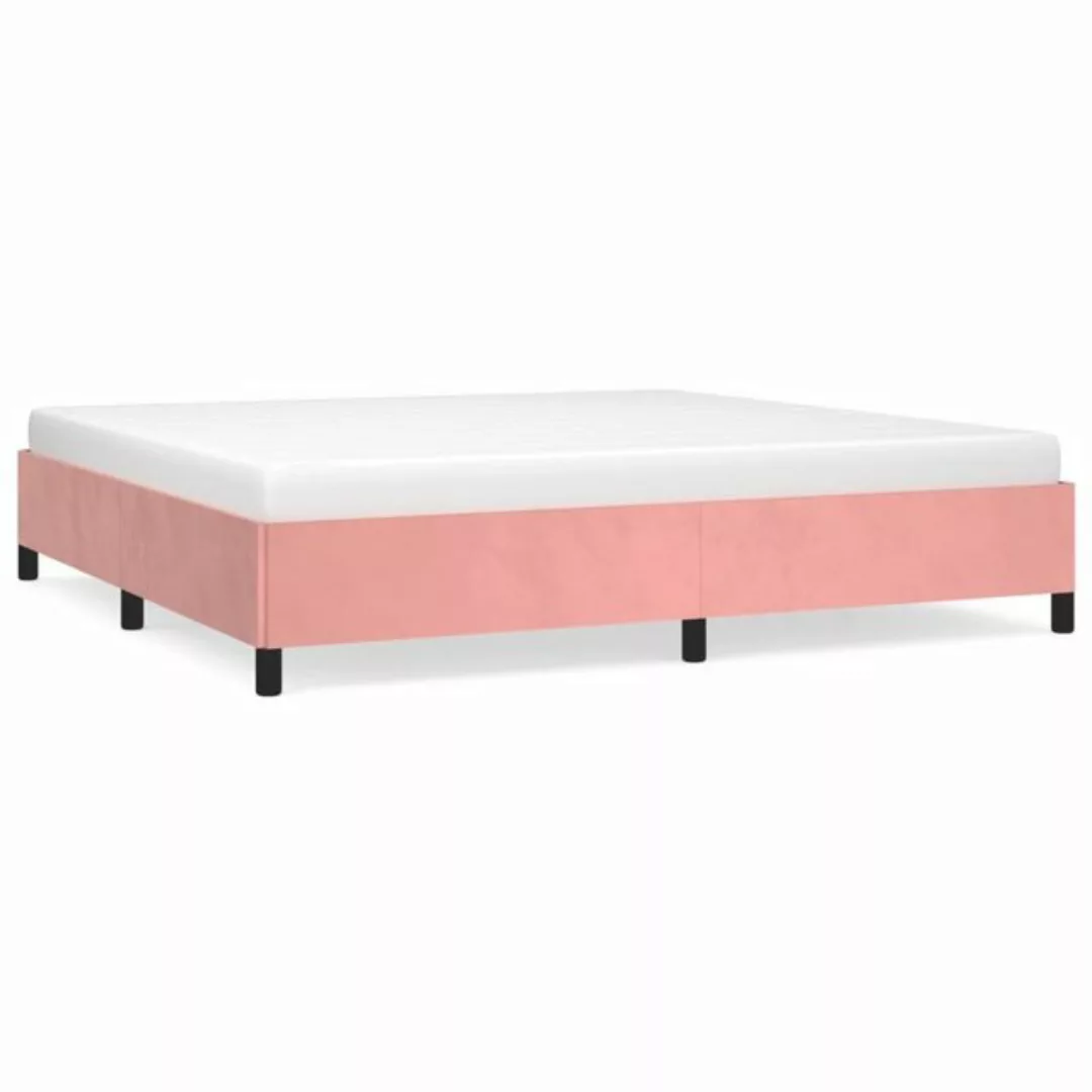 furnicato Bettgestell Rosa 200x200 cm Samt günstig online kaufen