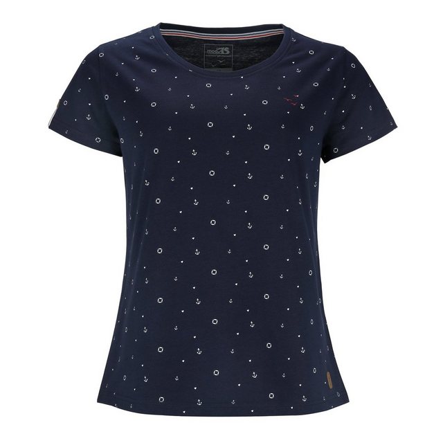 modAS Rundhalsshirt Damen T-Shirt mit Print Maritim aus Baumwolle günstig online kaufen