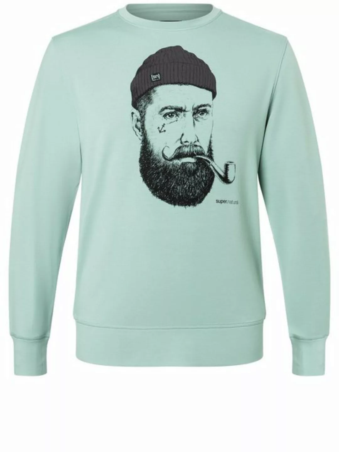 SUPER.NATURAL Sweatshirt für Herren, Merino SN SAILOR Motivations Motiv günstig online kaufen