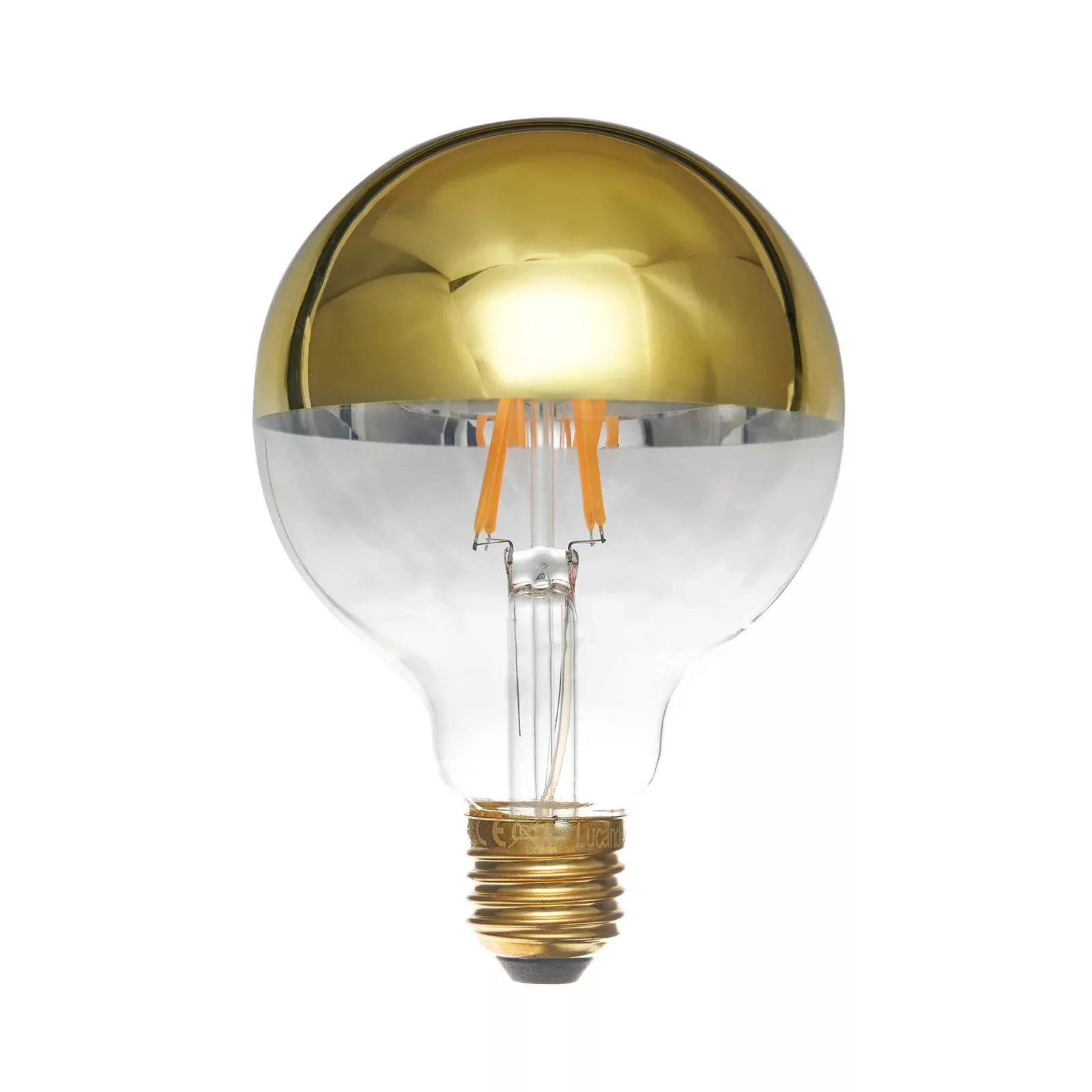 E27 3,8W LED-Kopfspiegellampe G95, 2700K gold günstig online kaufen