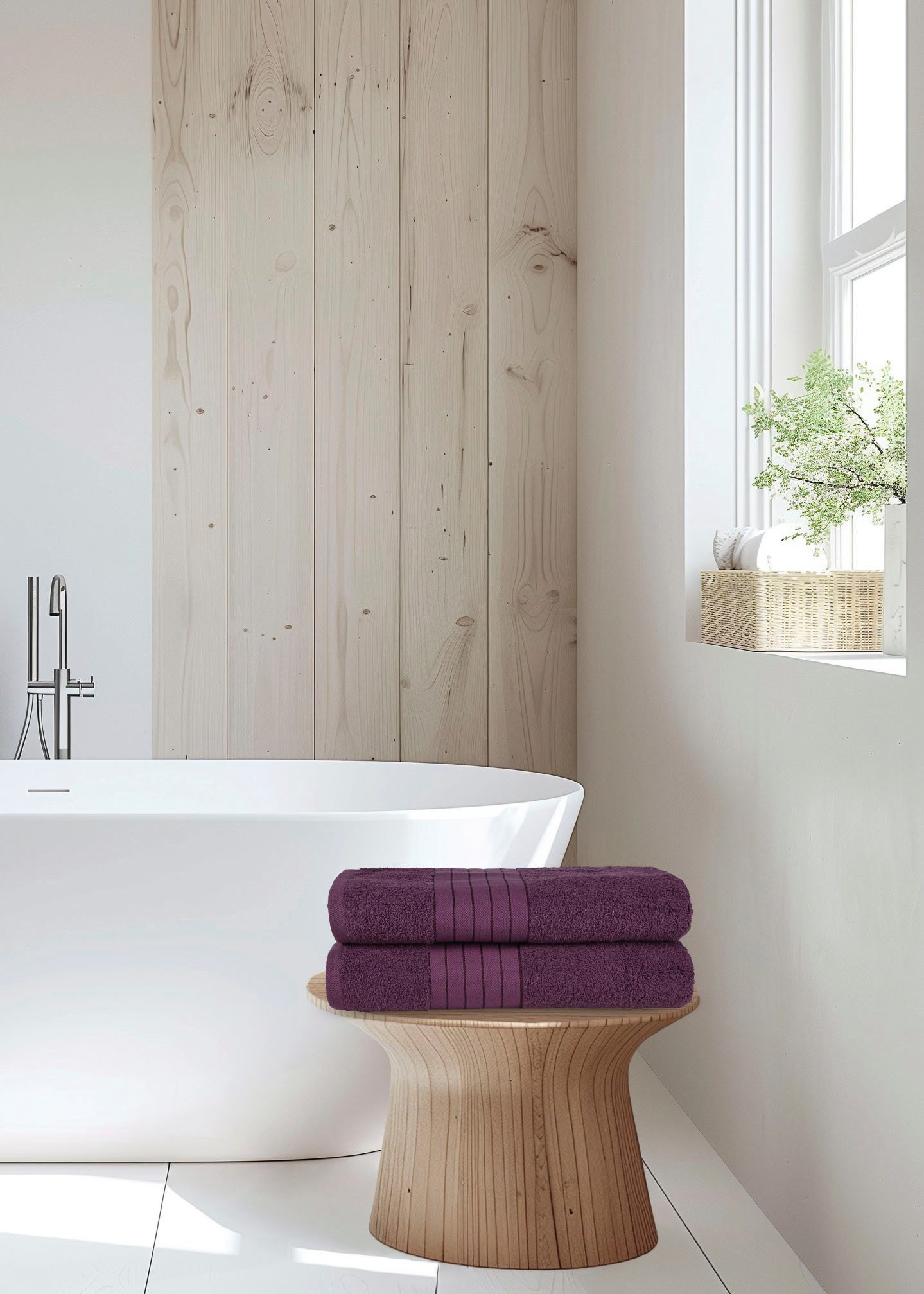 good morning Badetuch »Uni Towels«, (2 St., 2er Set Badetücher 70 x 140 cm) günstig online kaufen