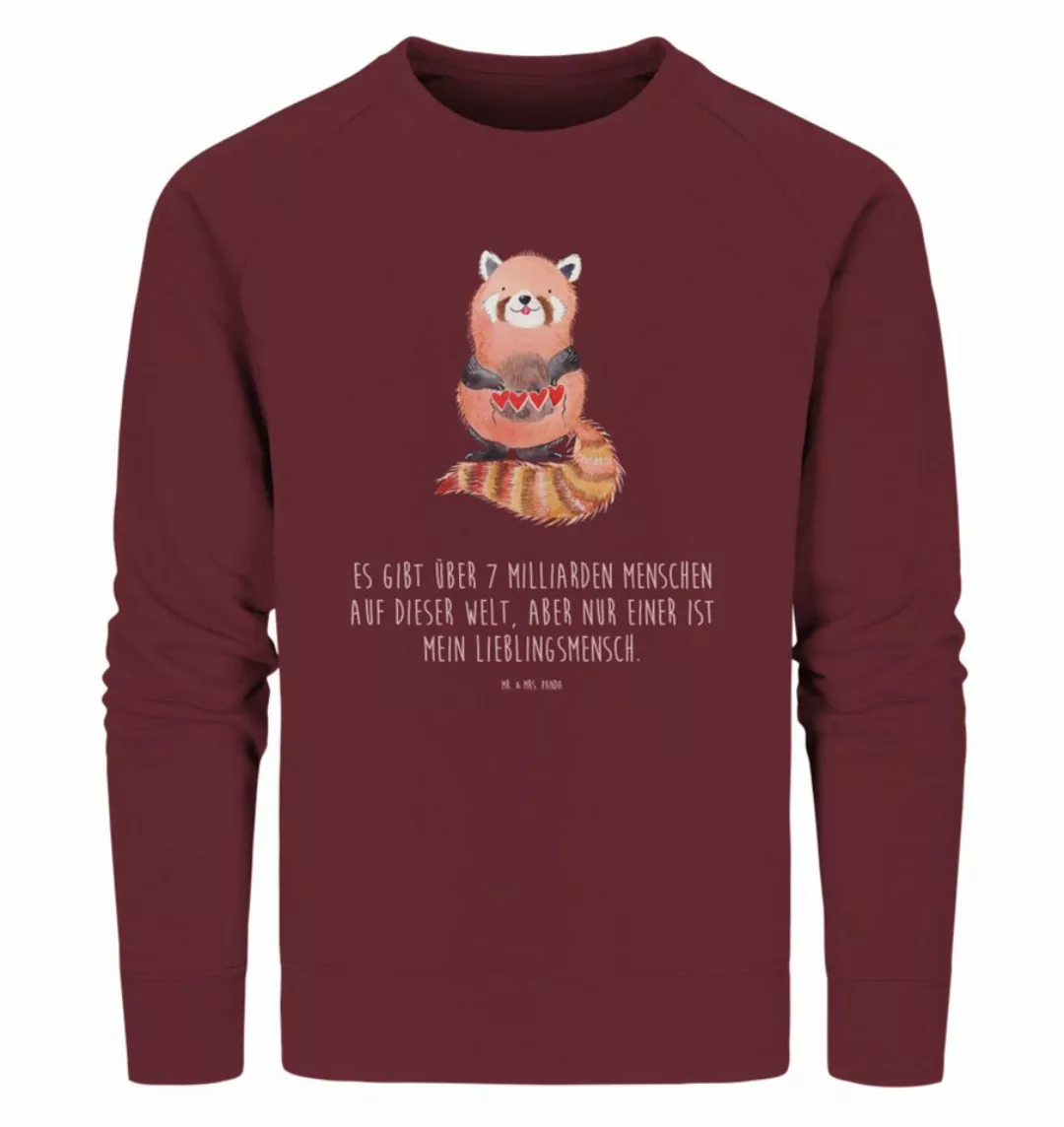 Mr. & Mrs. Panda Longpullover Größe L Roter Panda - Burgundy - Geschenk, lu günstig online kaufen