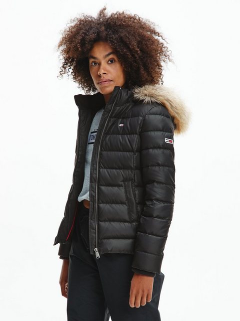 Tommy Jeans Daunenjacke "BASIC HOODED DOWN JACKET", mit Kapuze, mit Fellimi günstig online kaufen