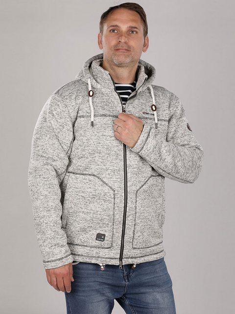 Dry Fashion Fleecejacke Herren Jacke Strickjacke Sweatshirtjacke Pellworm m günstig online kaufen