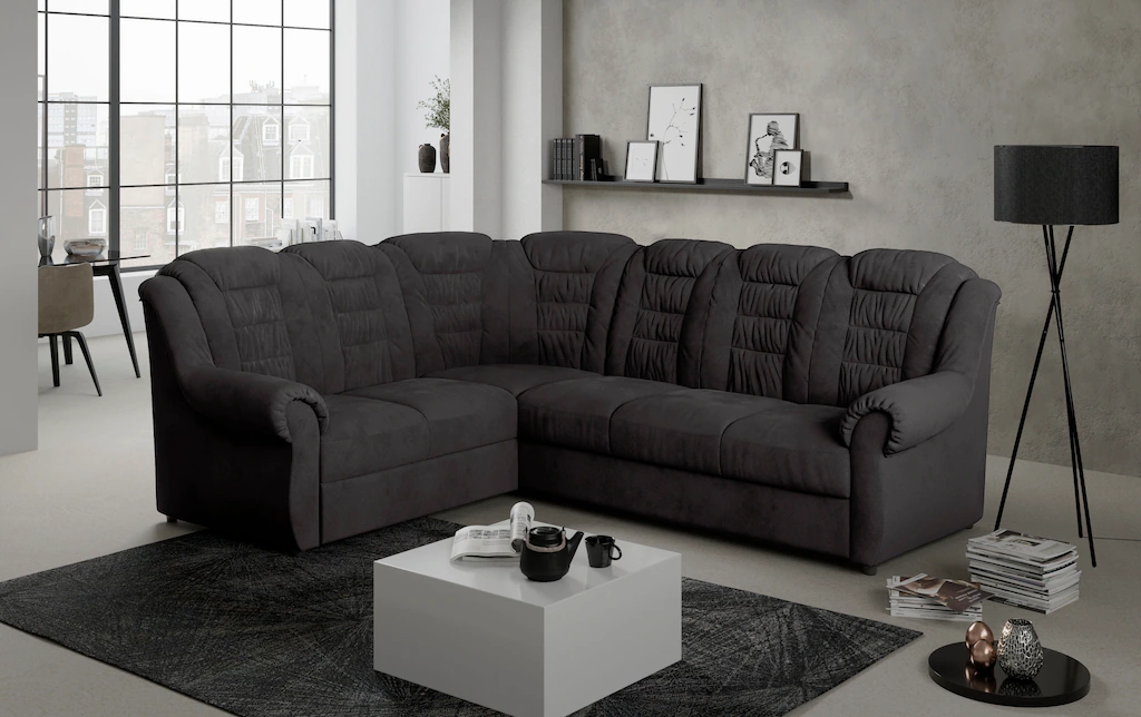 Home affaire Ecksofa "Boston L-Form", mit hoher Rückenlehne, wahlweise mit günstig online kaufen