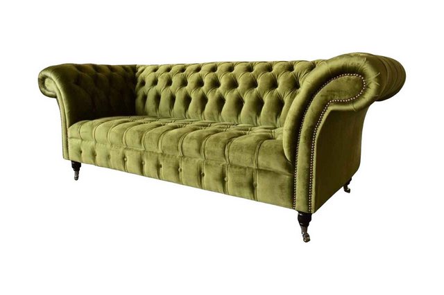 JVmoebel Sofa Design Chesterfield Sofa 3 Sitzer Grün Couch Polster Sofas Wo günstig online kaufen