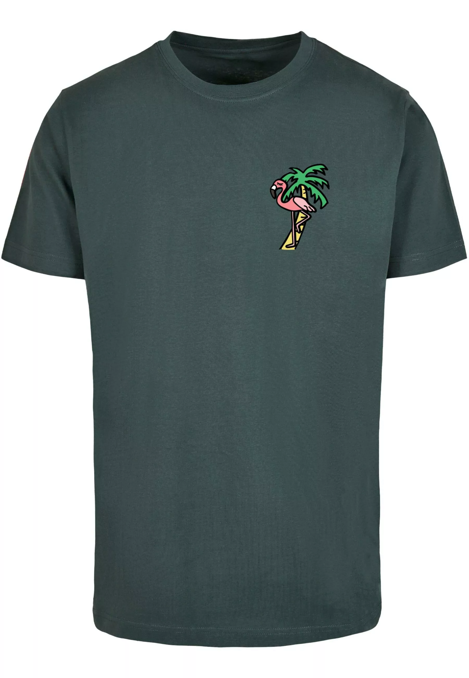 MisterTee Kurzarmshirt "MisterTee Herren Flamingo T-Shirt Round Neck" günstig online kaufen