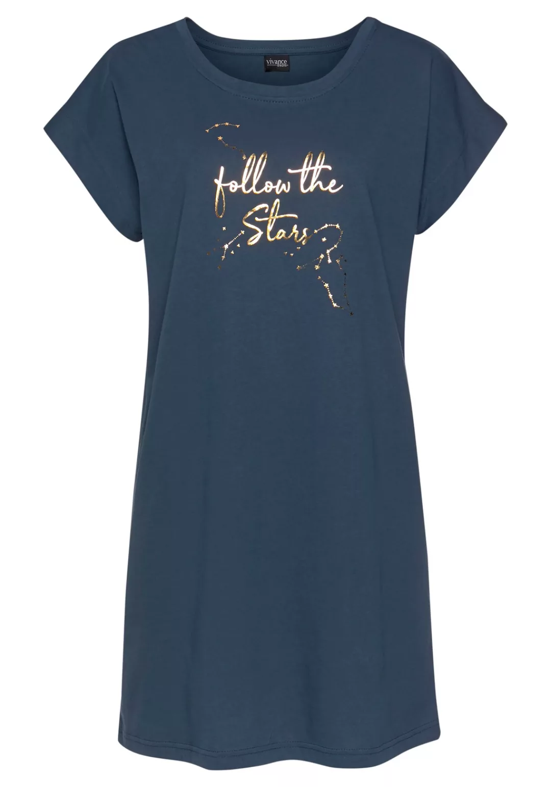 Vivance Dreams Sleepshirt, mit Galaxy-Muster günstig online kaufen