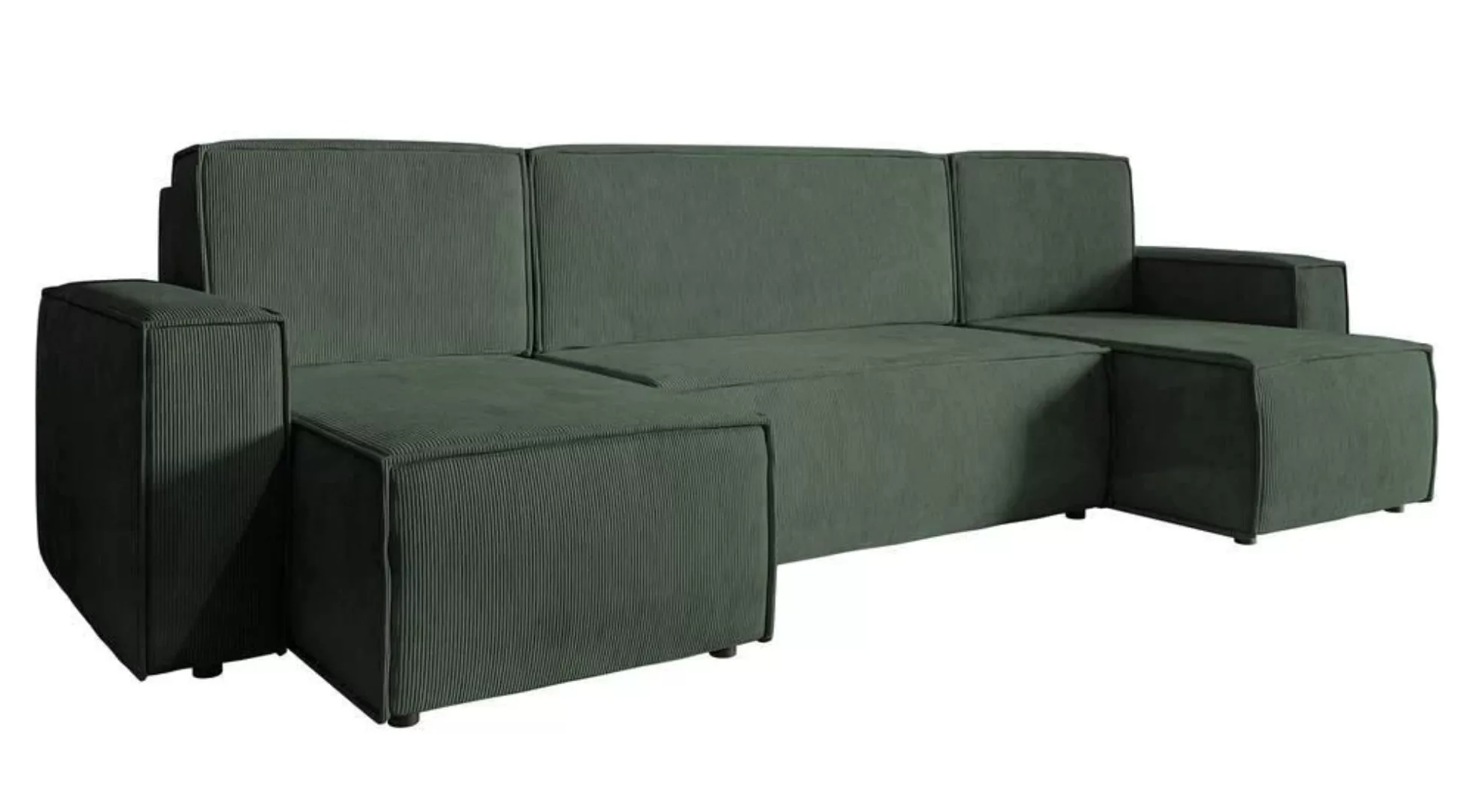 | U-förmiges Sofa Crusado mit Schlaffunktion Chenille günstig online kaufen
