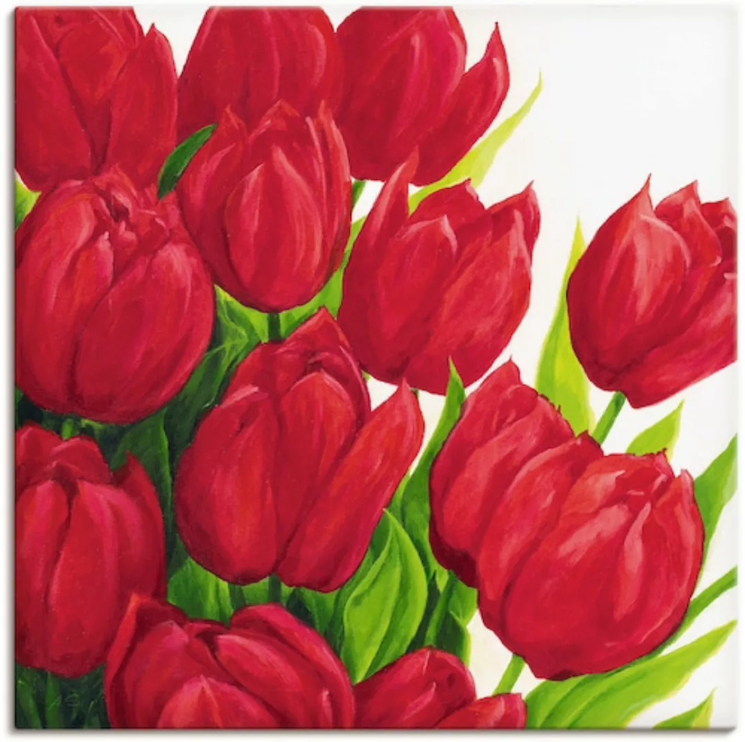 Artland Leinwandbild "Rote Tulpen", Blumen, (1 St.) günstig online kaufen