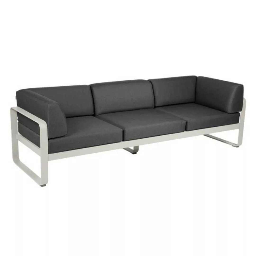 Bellevie 3-Sitzer Club Sofa Outdoor A5 Lehmgrau A3 Graphitgrau günstig online kaufen