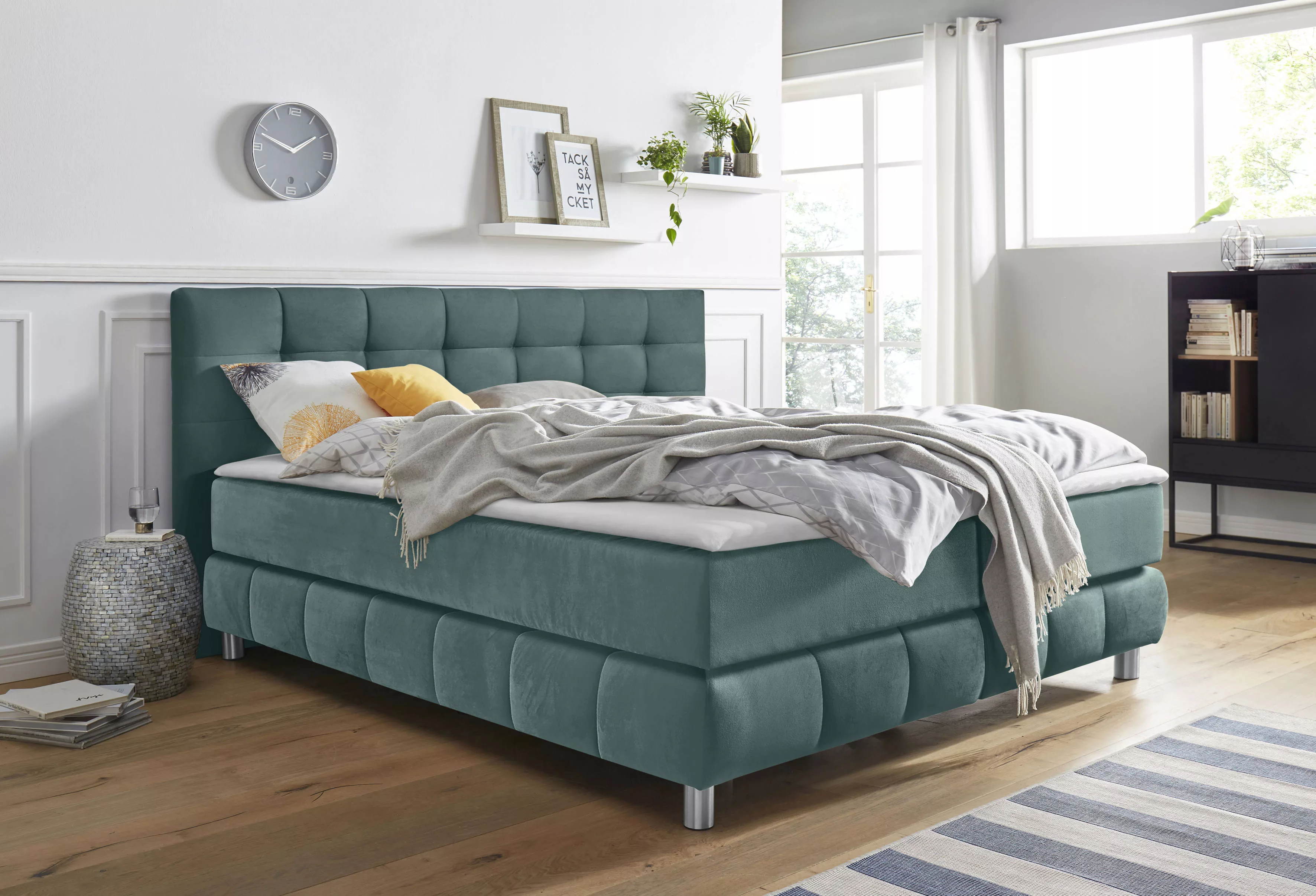 andas Boxspringbett "Salo", incl. Topper, 6 Breiten, 2 Härtegrade, TFK auch günstig online kaufen