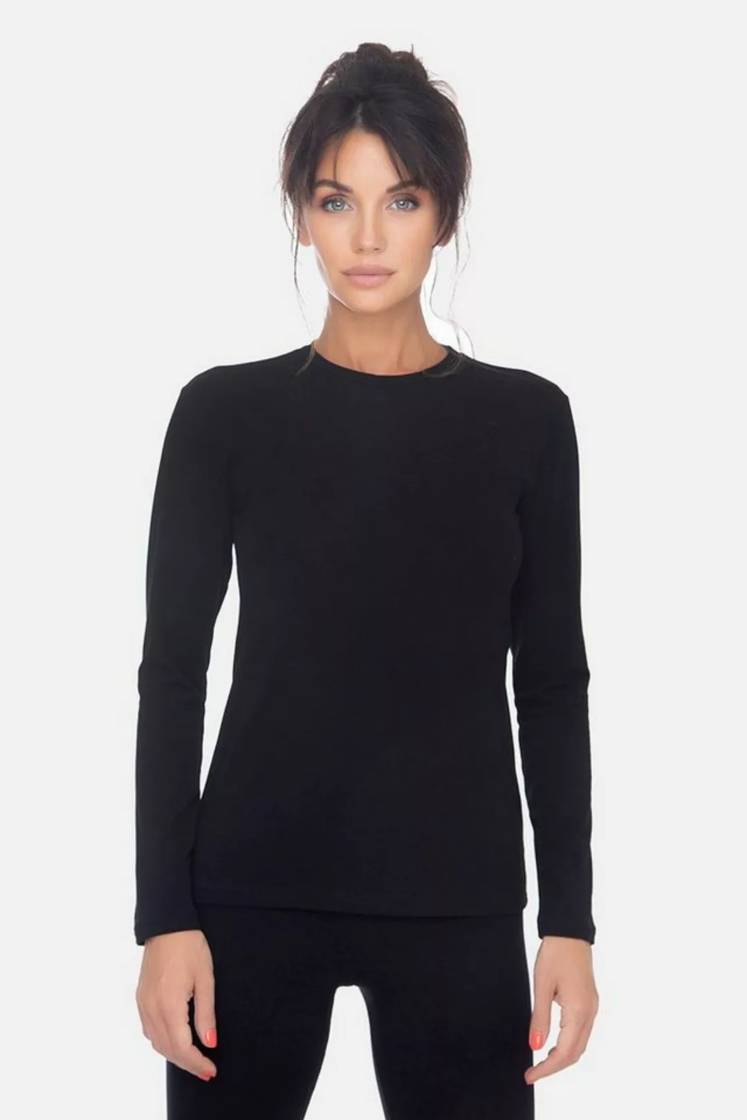 Evoni Langarmshirt Damen Thermoshirt günstig online kaufen