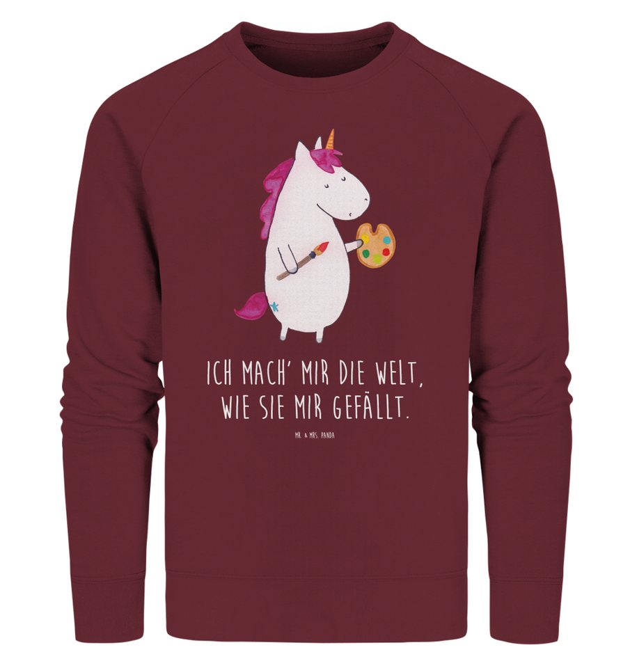 Mr. & Mrs. Panda Longpullover Größe XL Einhorn Künstler - Burgundy - Gesche günstig online kaufen