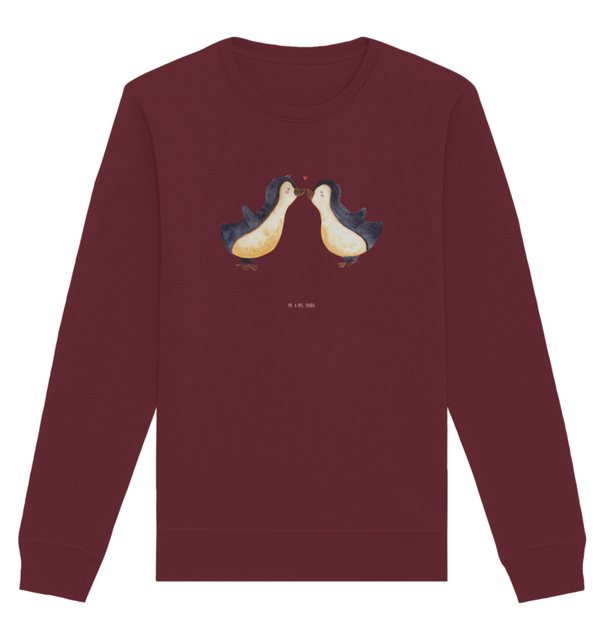 Mr. & Mrs. Panda Longpullover Größe XS Pinguin Liebe - Burgundy - Geschenk, günstig online kaufen