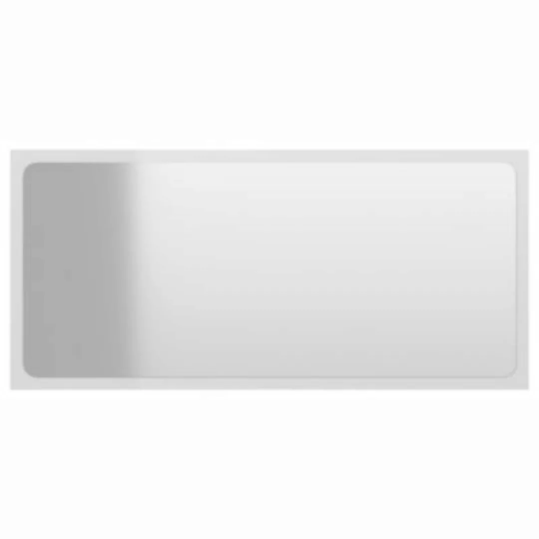 vidaXL Badspiegel Hochglanz-Weiß 80x1,5x37 cm Holzwerkstoff Spiegel weiß günstig online kaufen