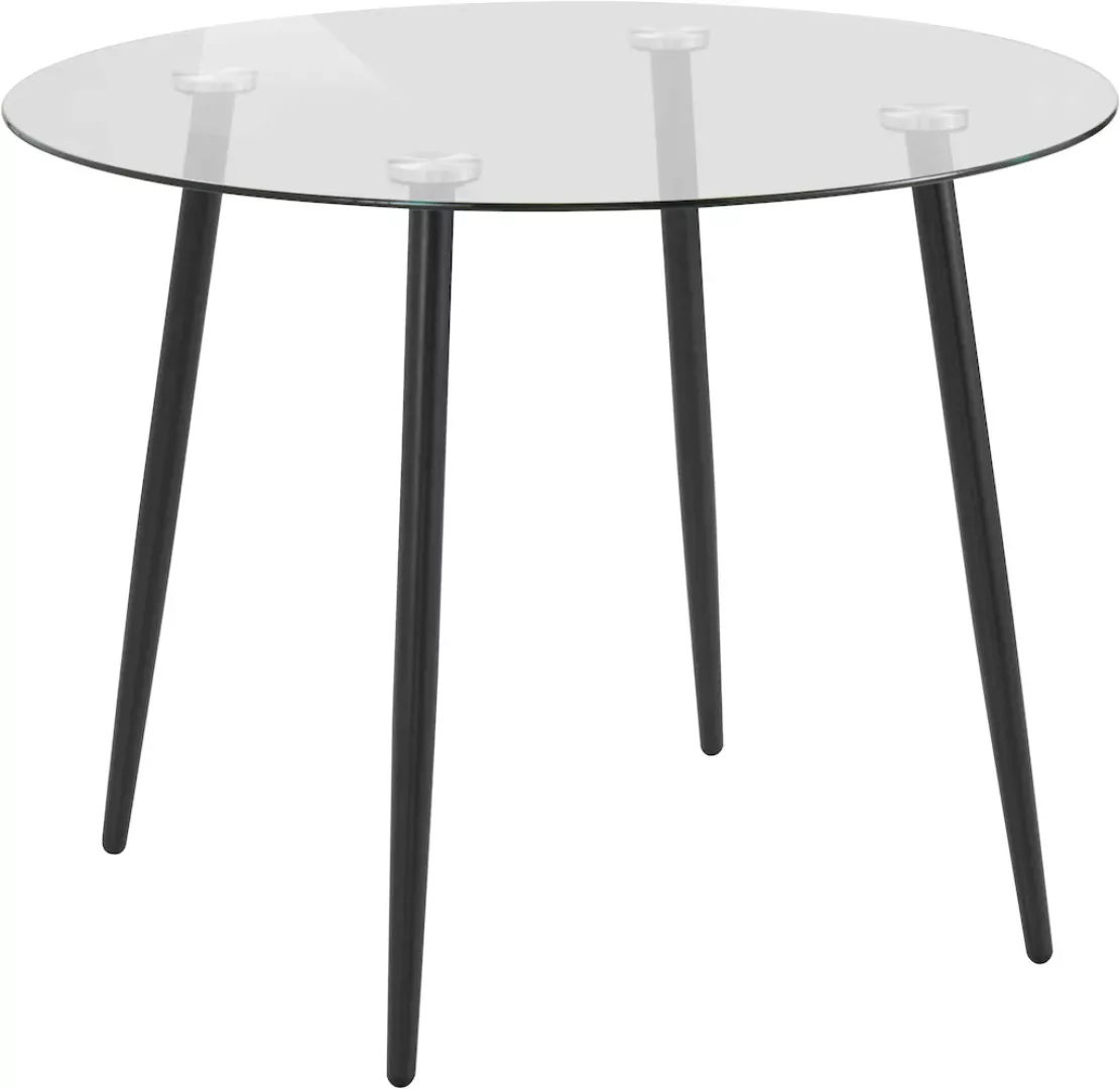 INOSIGN Glastisch "Danny", runder Esstisch mit einem Ø von 100 cm günstig online kaufen