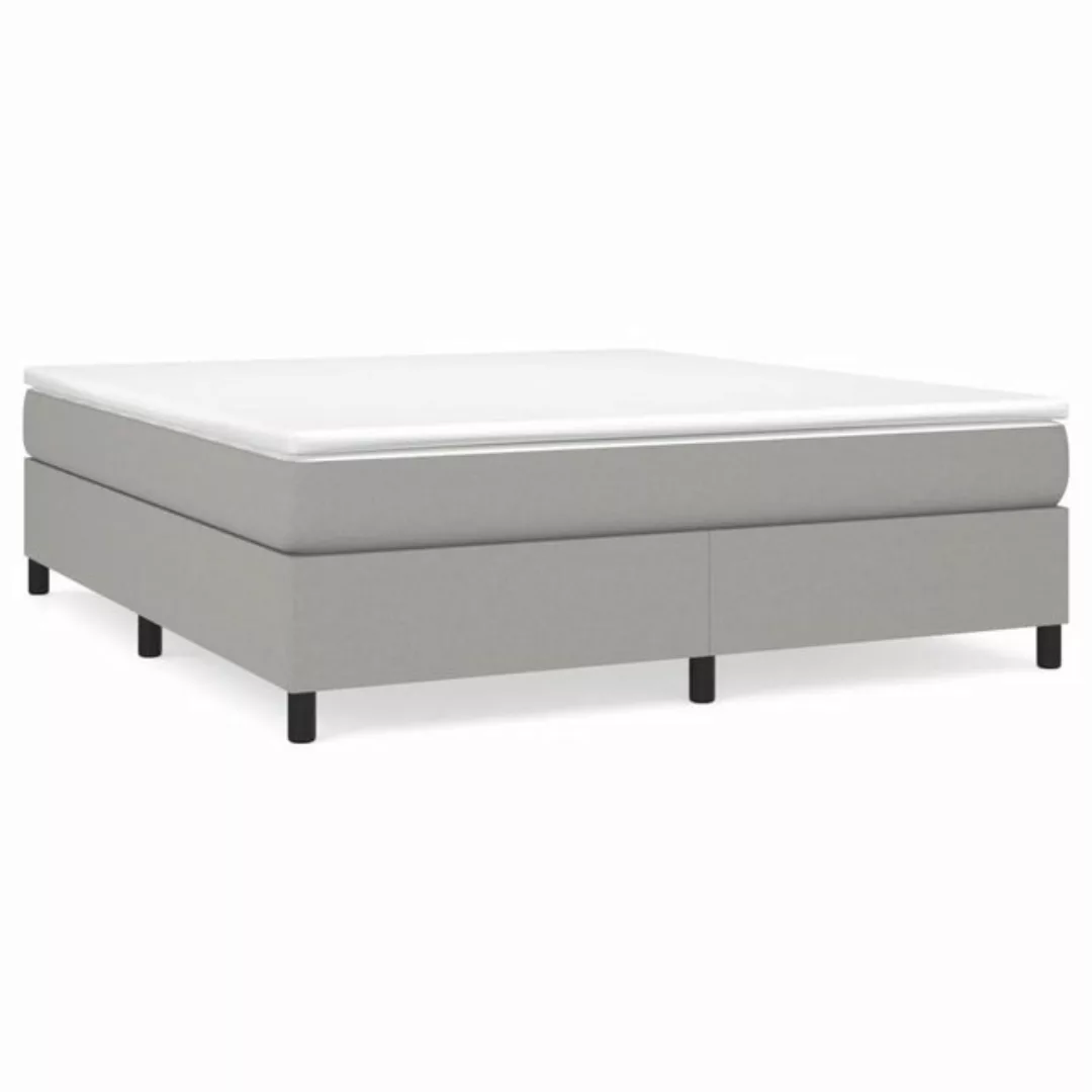 furnicato Bett Boxspringbett mit Matratze Hellgrau 160x200 cm Stoff (1-tlg) günstig online kaufen