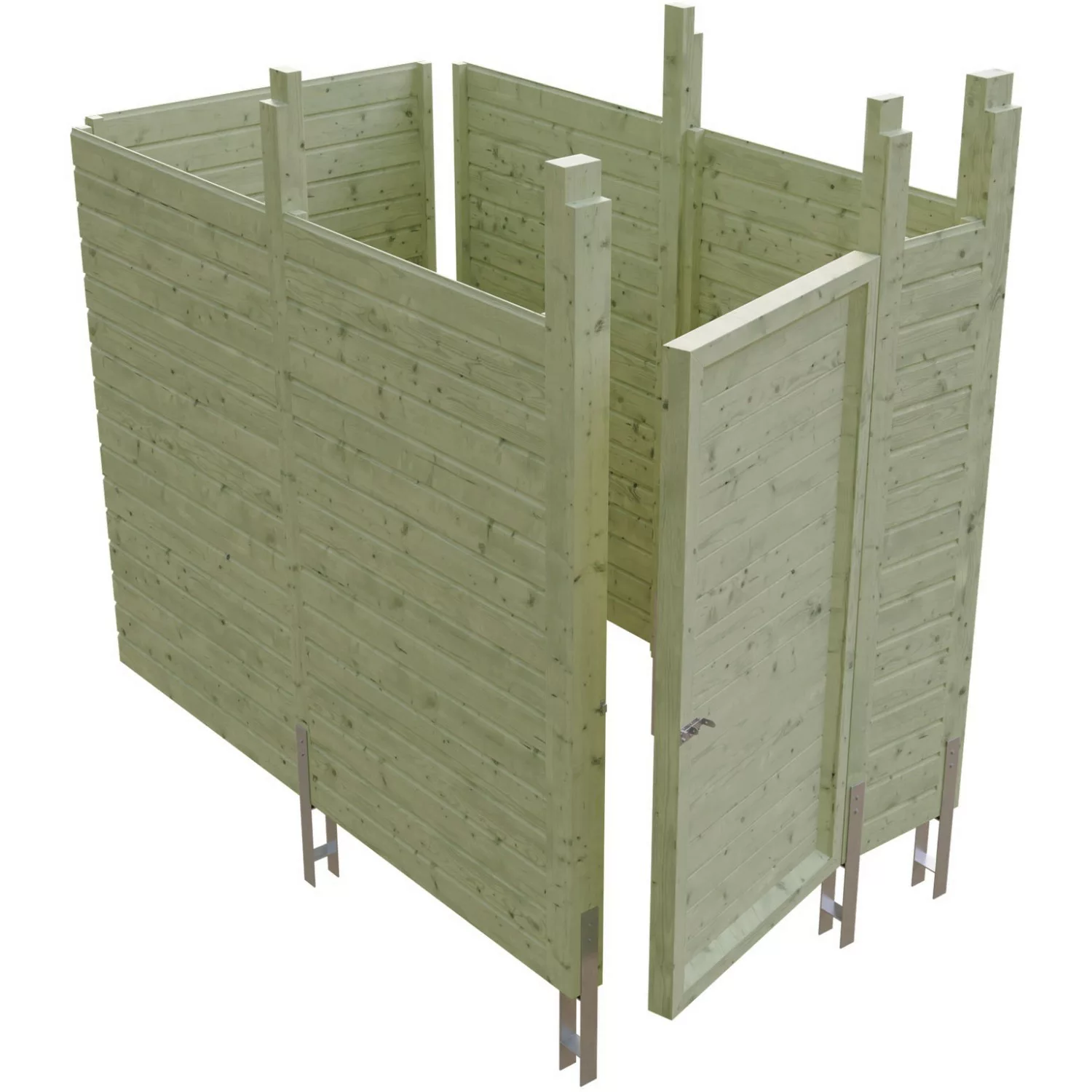 Skan Holz Abstellraum C7 275 cm x 164 cm Profilschalung Grün Imprägniert günstig online kaufen
