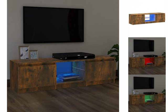 vidaXL TV-Schrank TV-Schrank mit LED-Leuchten Räuchereiche 140x40x35,5 cm günstig online kaufen