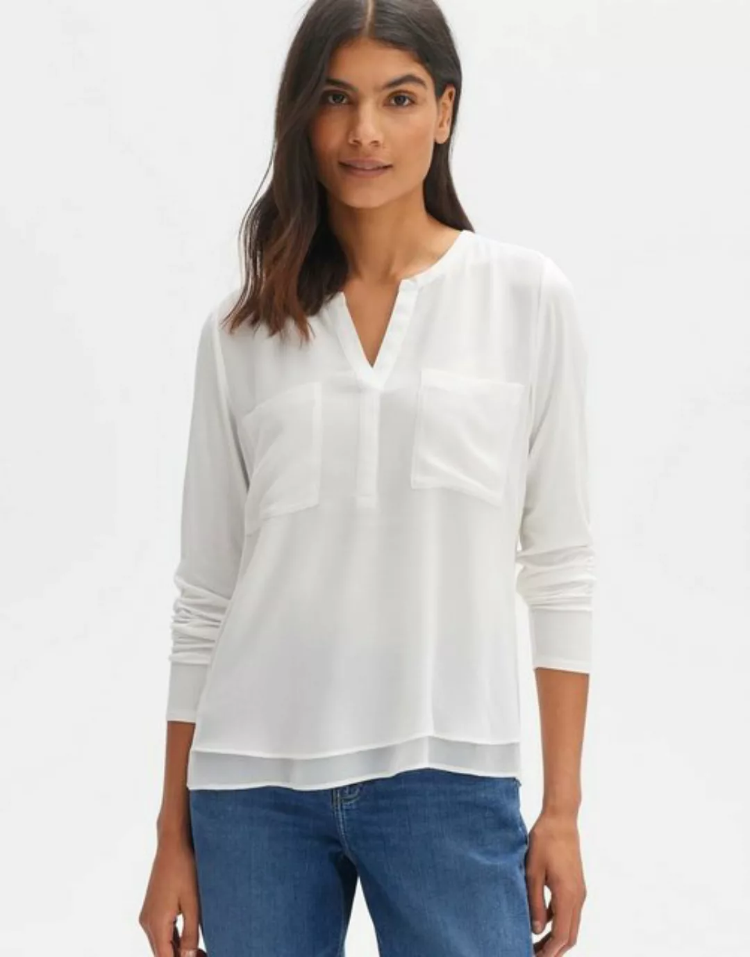 OPUS Shirtbluse Forano lockere Passform Chiffon günstig online kaufen