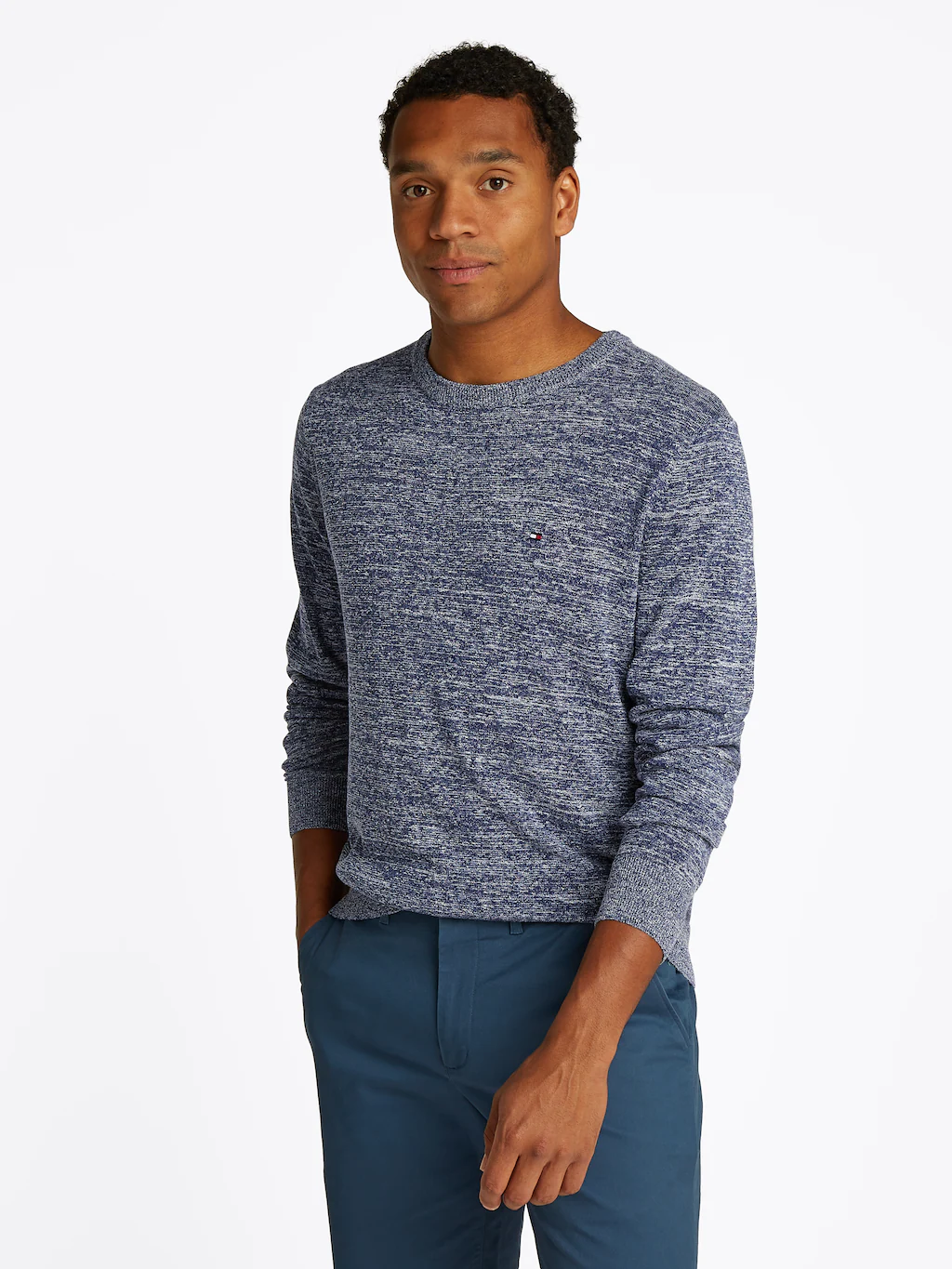 Tommy Hilfiger Rundhalspullover "COTTON LINEN CREW NECK" günstig online kaufen