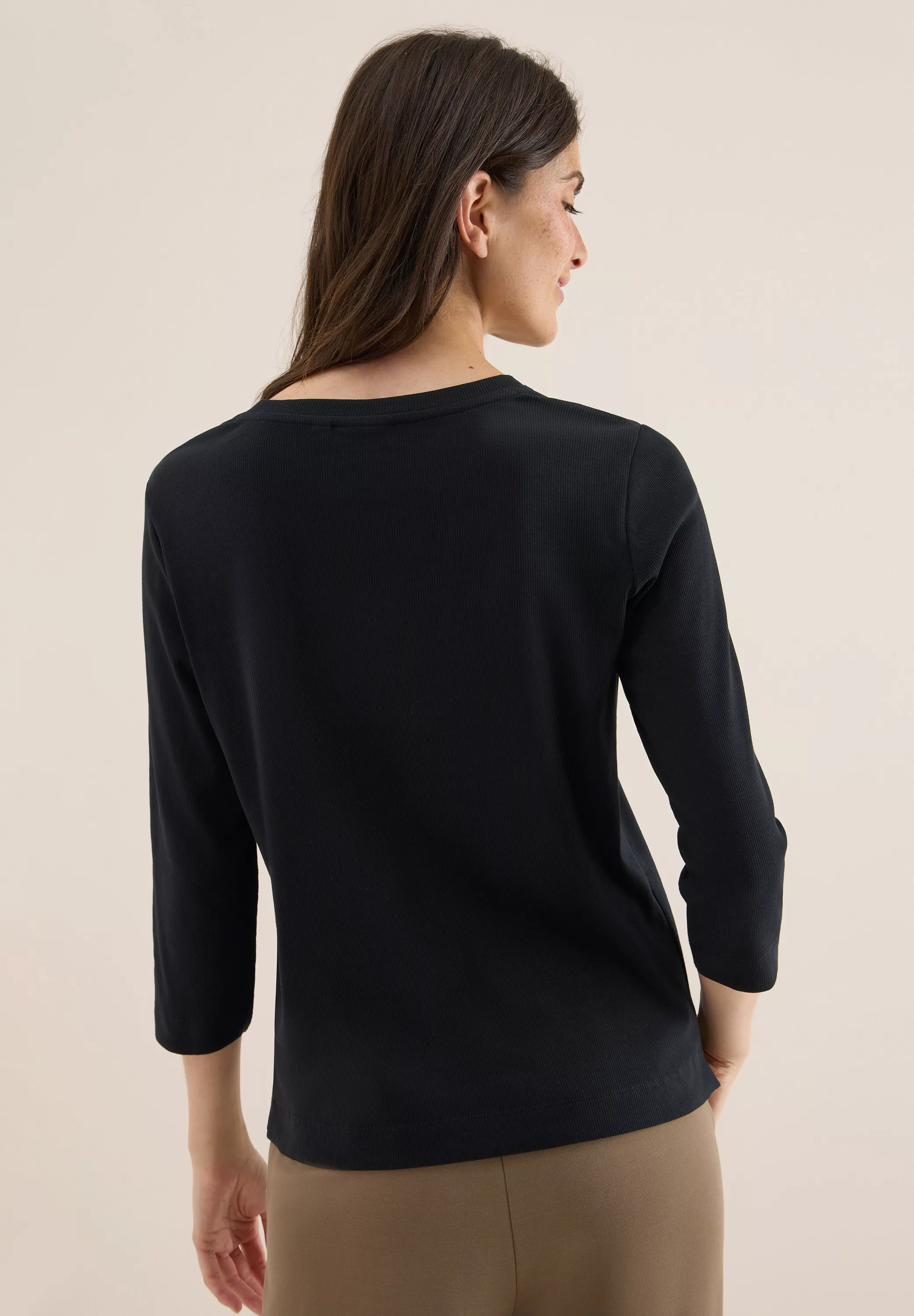 Cecil Rundhalsshirt, aus Baumwolle mit Stretchante günstig online kaufen