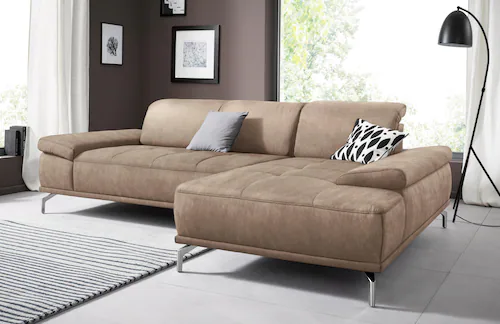 Places of Style Ecksofa »Caluna«, Inkl.Sitztiefenverstellung, wahlweise mit günstig online kaufen