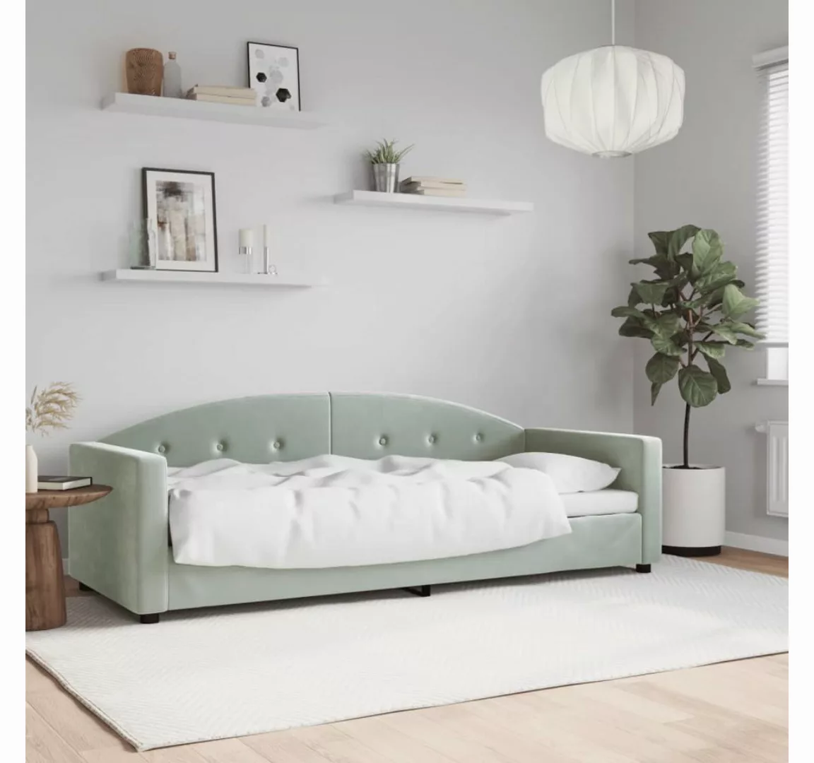 vidaXL Bett, Tagesbett Dunkelgrau 80x200 cm Samt günstig online kaufen