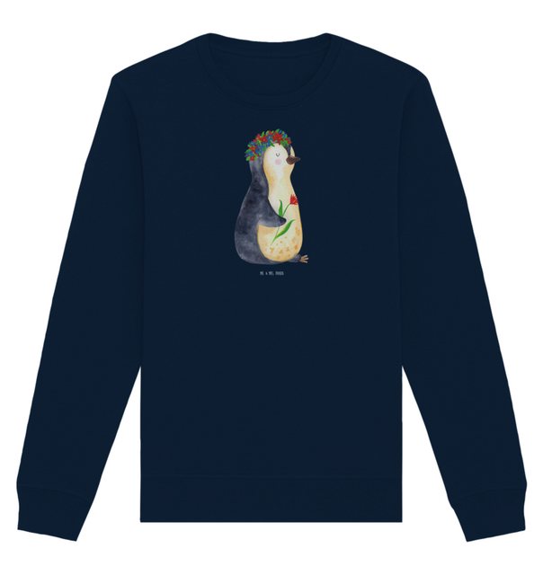 Mr. & Mrs. Panda Longpullover Größe L Pinguin Blumen - French Navy - Gesche günstig online kaufen