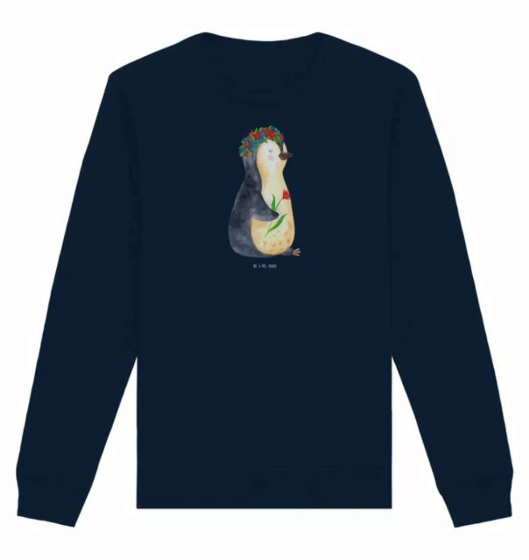 Mr. & Mrs. Panda Longpullover Größe XXL Pinguin Blumen - French Navy - Gesc günstig online kaufen