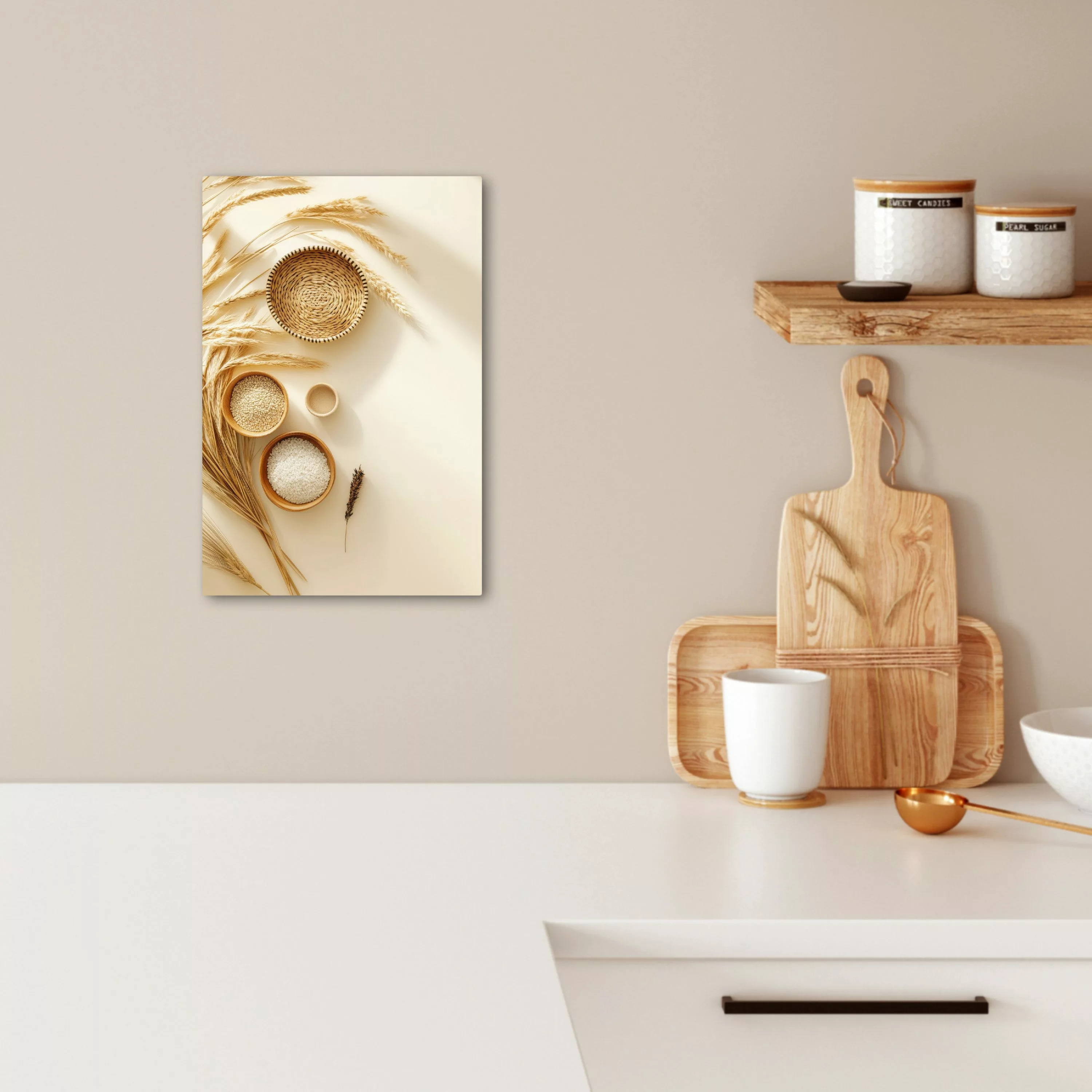OneMillionCanvasses® Leinwandbild Müsli - Holz - günstig online kaufen