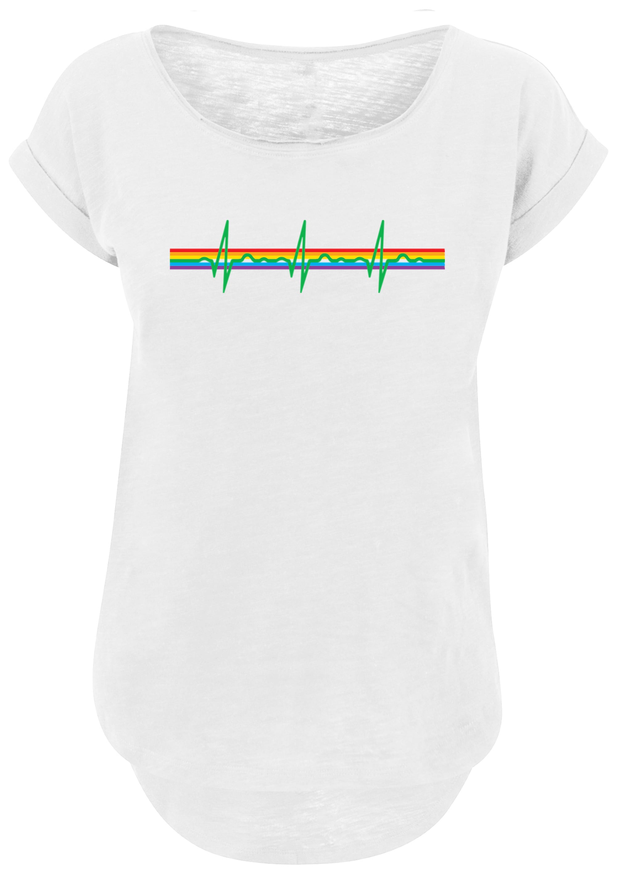 F4NT4STIC T-Shirt "Pink Floyd Prism Heartbeat Rainbow Regenbogen", Print günstig online kaufen