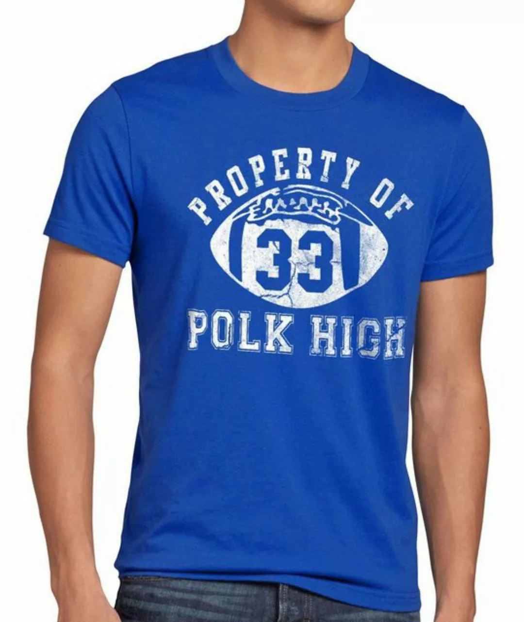 style3 Print-Shirt Herren T-Shirt Property of Polk High nette football bund günstig online kaufen