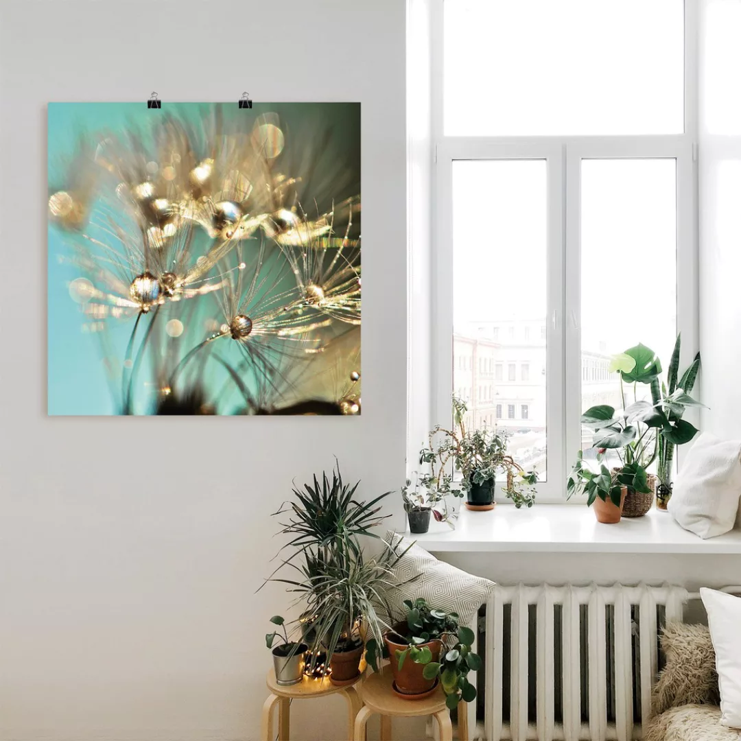 Artland Wandbild »Pusteblume glänzendes Gold«, Blumen, (1 St.) günstig online kaufen
