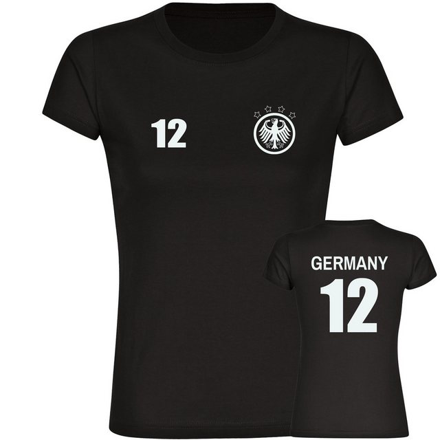 multifanshop T-Shirt Damen Germany - Adler Retro Trikot 12 - Frauen günstig online kaufen