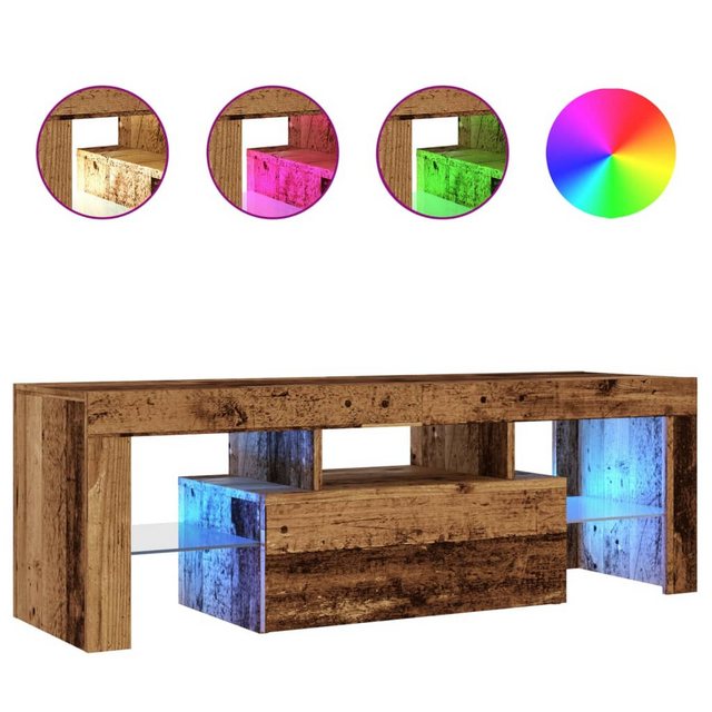 vidaXL Schrankmodule TV-Schrank mit LED Altholz-Optik 120x36,5x40 cm Holzwe günstig online kaufen