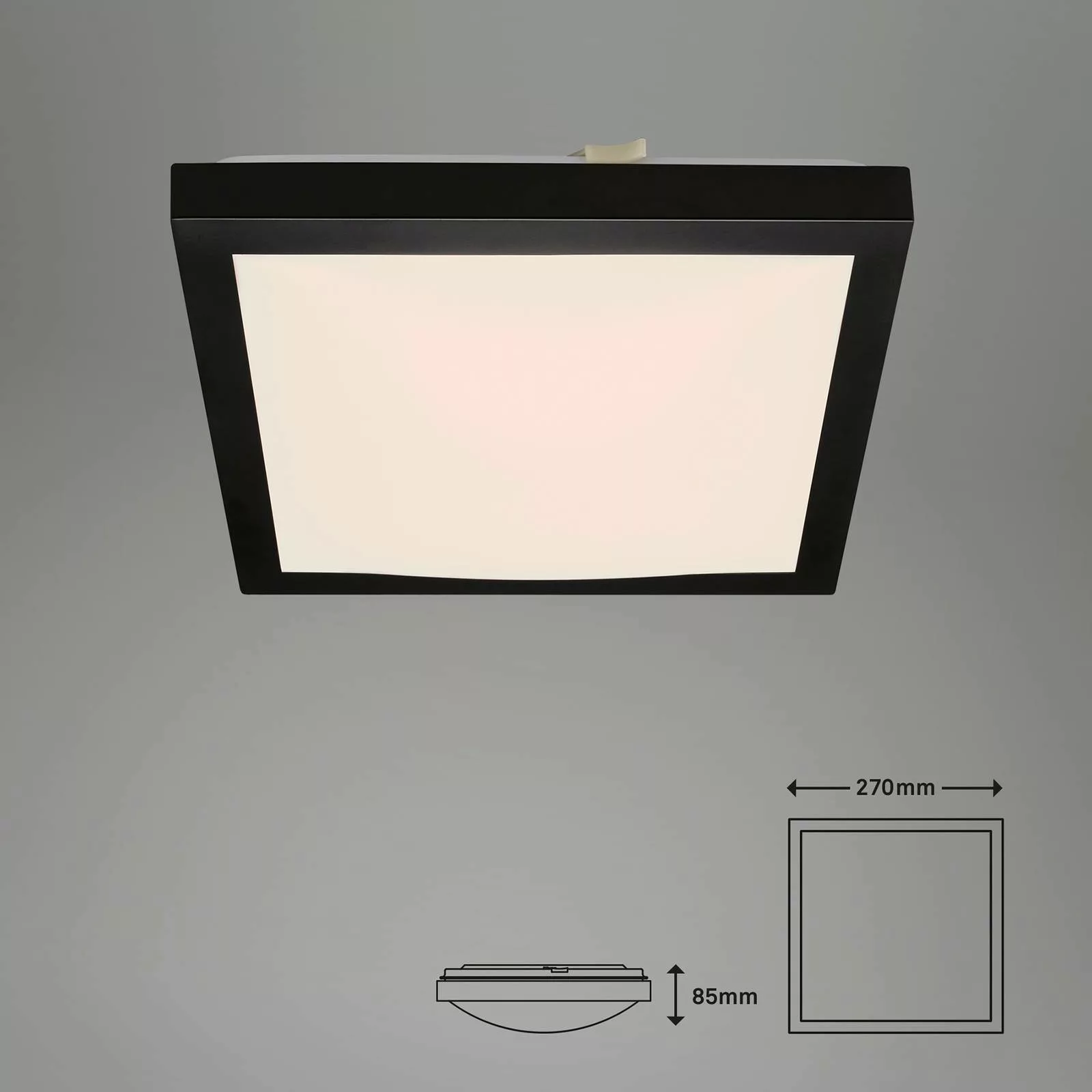 LED-Deckenleuchte Fledo, 3.000 K, schwarz/weiß günstig online kaufen