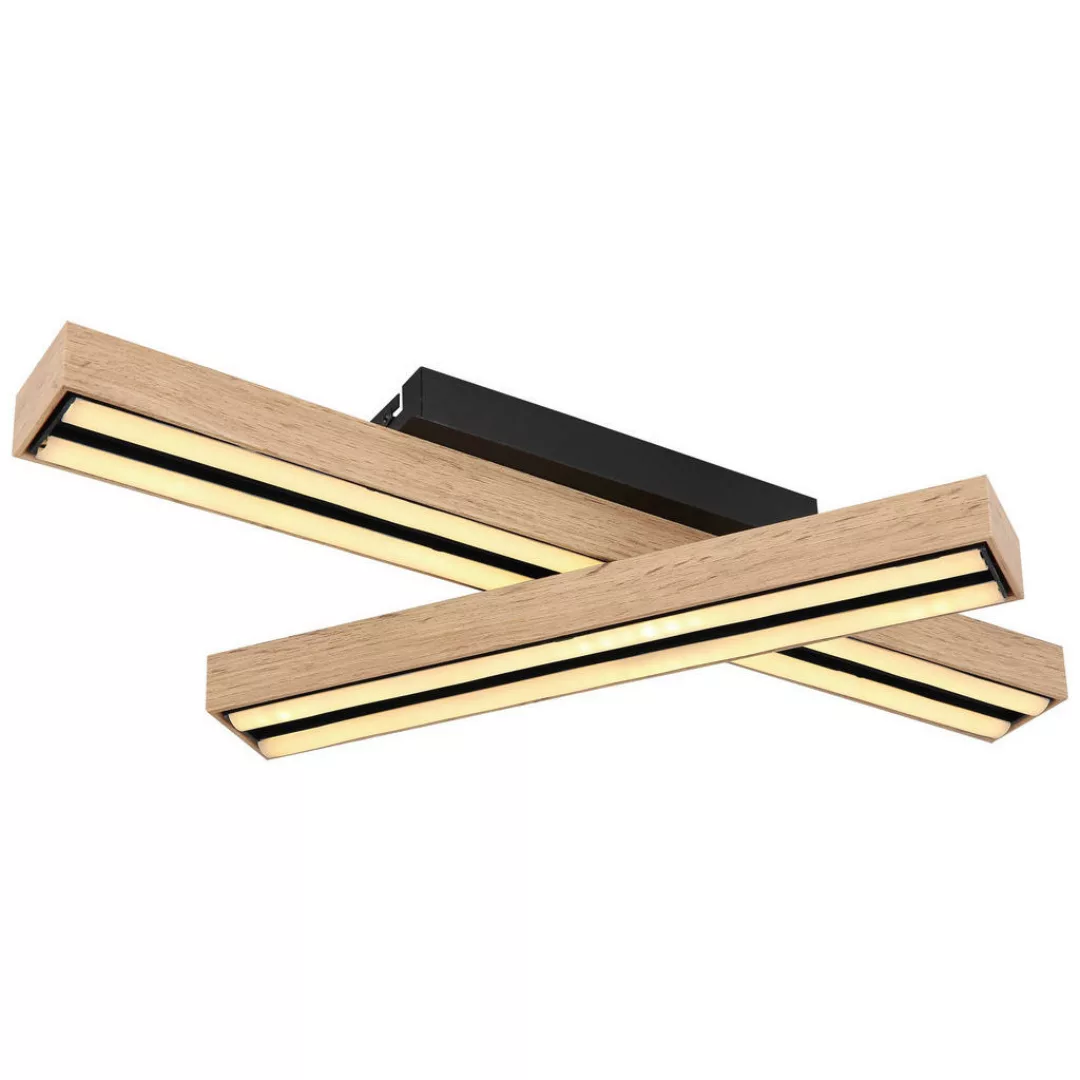 LED-Deckenlampe Doro, Länge 51,5 cm, eiche, Holz günstig online kaufen